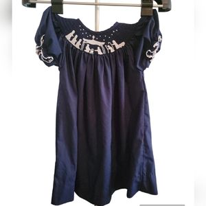 Smocked Nativity Christmas Dress